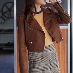 Urban Outfitters Brown Leather Jacket
